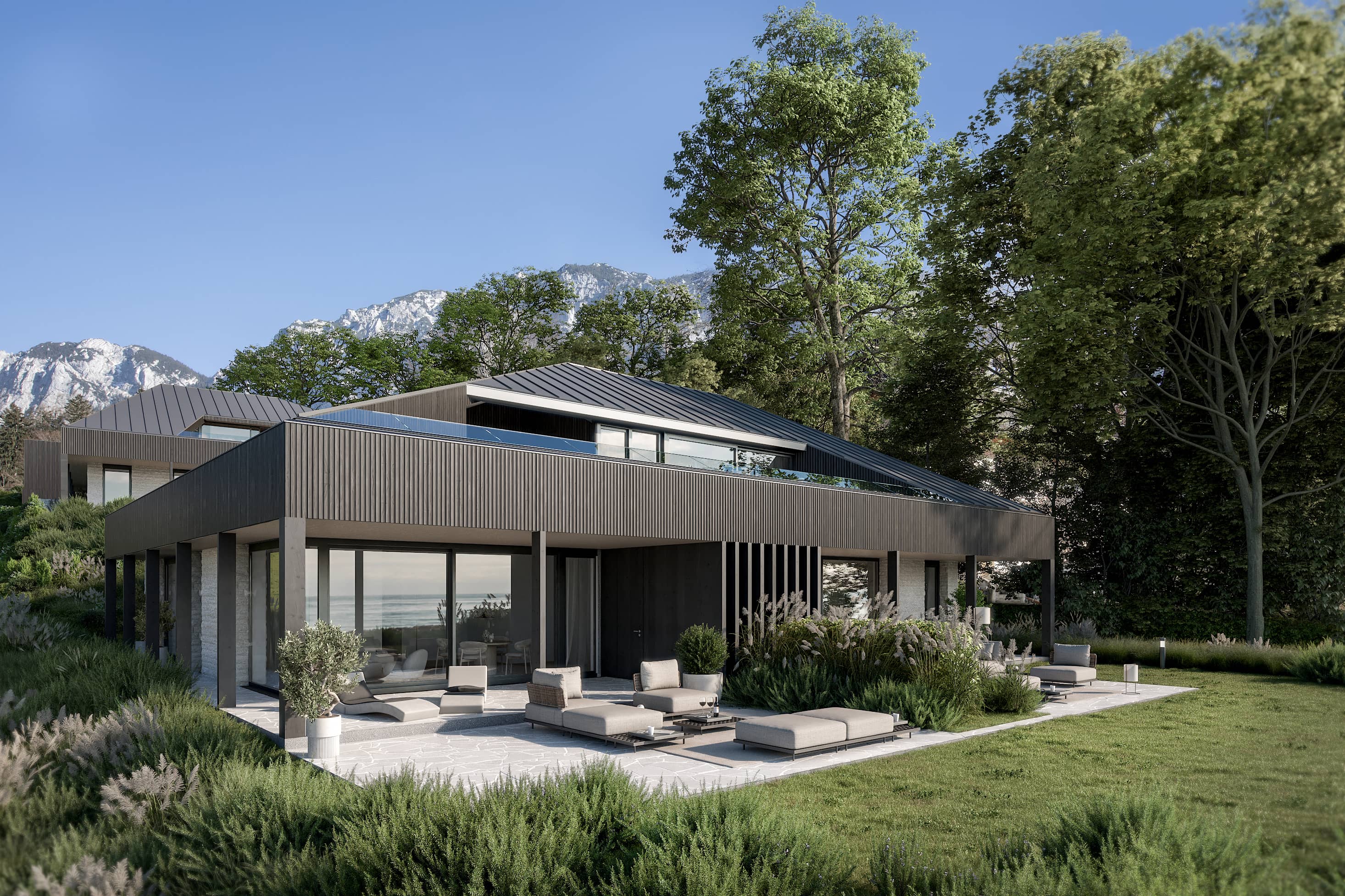 Chandlers Reside Terrasse Außenansicht vom Garten